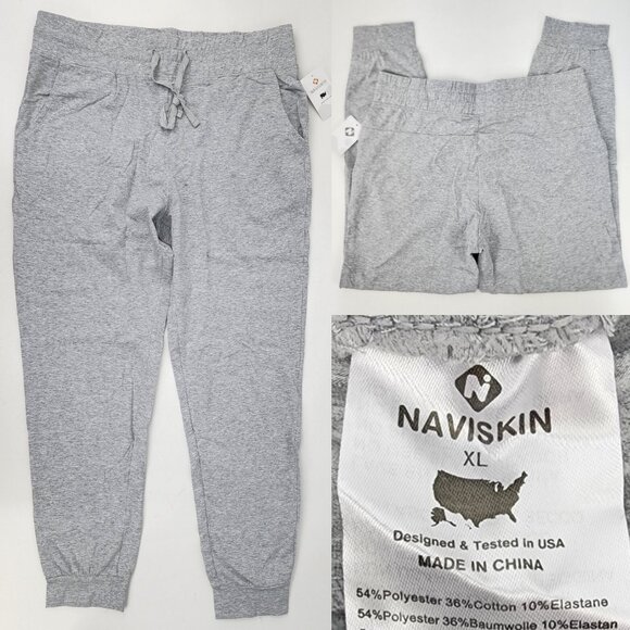 New NAVISKIN Women XL Sweatpants Cotton Joggers Pants Drawstring Waist w/Pocket - Picture 1 of 9